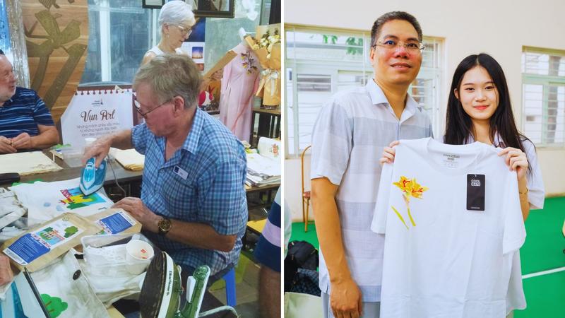 Trang trí áo phông với vải vụn (6)